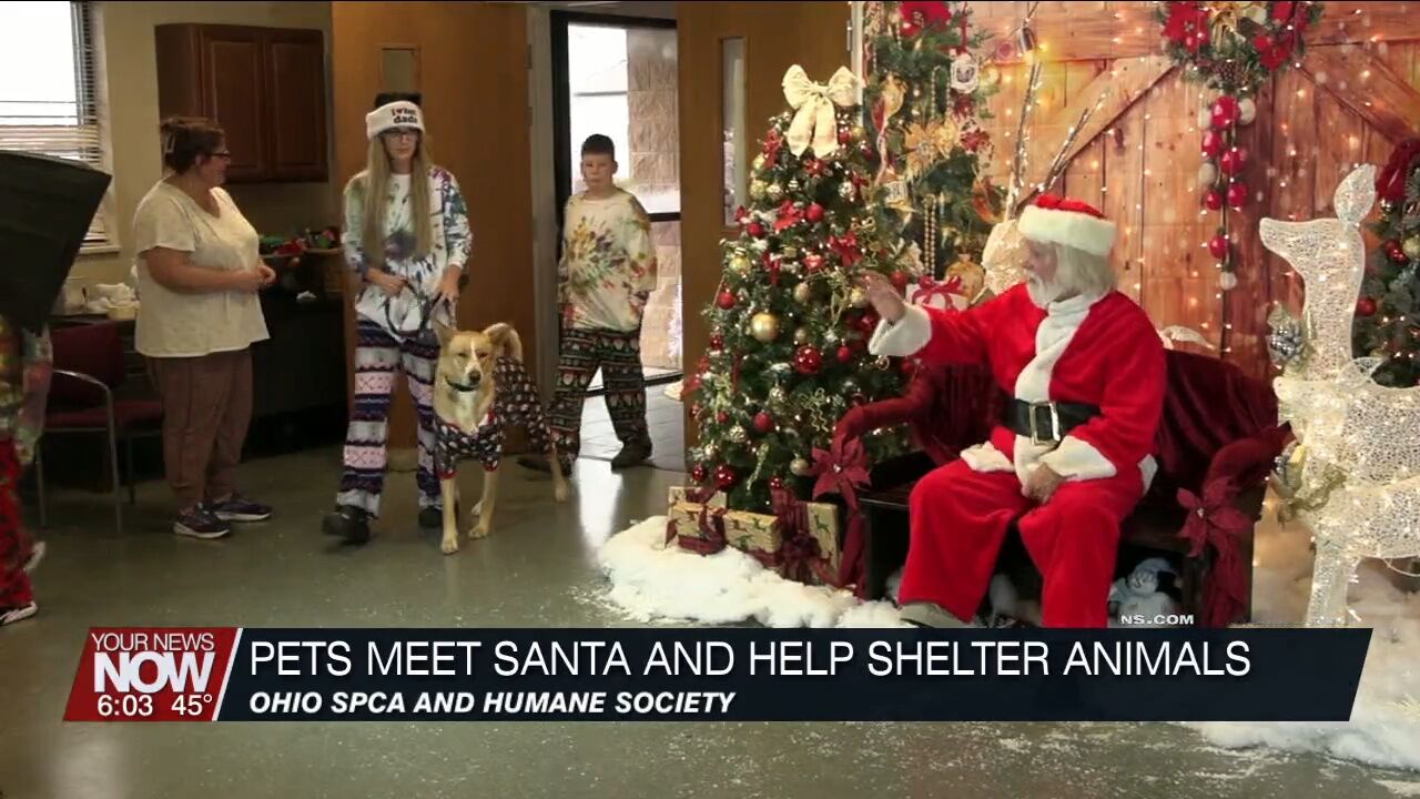 Pets meet and take photos with Santa to help raise money for Ohio SPCA & Humane Society